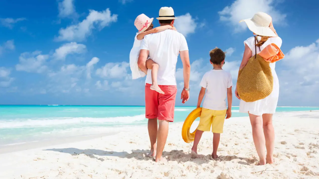 férias em família na praia